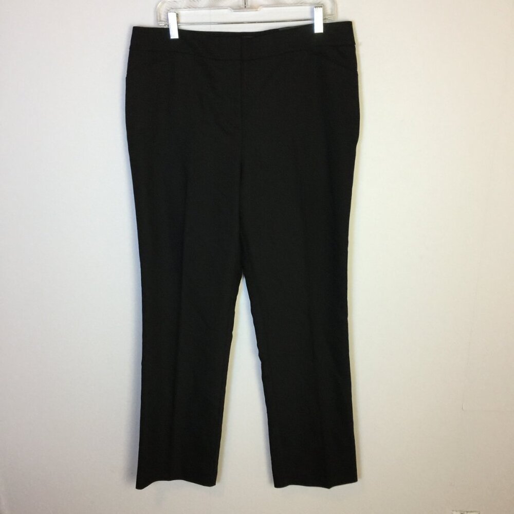 New! Chico's Grace Pants 2 Short Womans LP=12P Black So Slimming Straight Leg